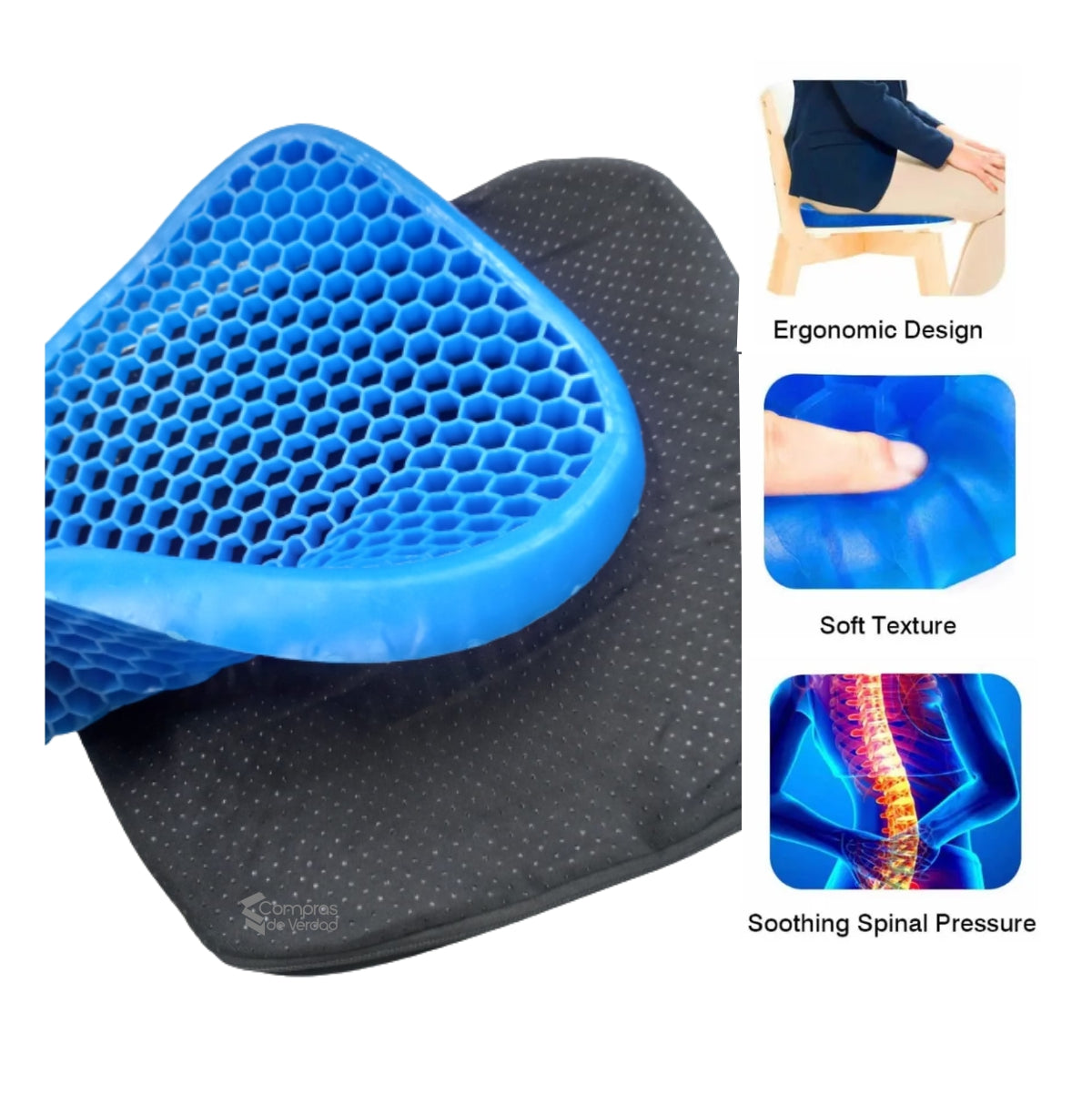 ComfortGel™ I Cojín de Gel Ergonómico para Silla