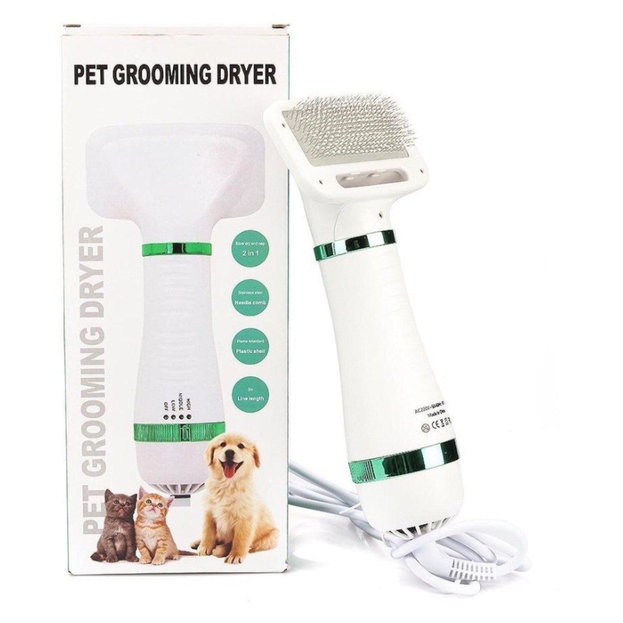 FurryDry™ I Cepillo Secador 2 en 1 Para Mascotas